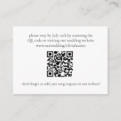Modern Song Request QR Code RSVP Informatiekaartje (Voorkant)