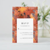 Modern Sophisticated Terracotta Boho Wedding RSVP Kaartje (Staand voorkant)