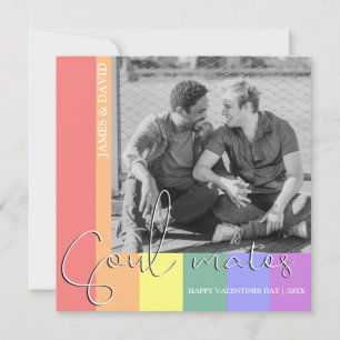 Modern Soulmates LGBT Photo Valentijnsdag Kaart