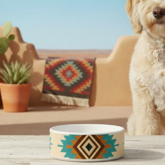 Modern Southwest Style Ceramic Pet Bowl Voerbakje