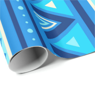 Modern Southwestern Geometric, Blue & Turquoise Cadeaupapier