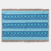 Modern Southwestern Geometric, Blue & Turquoise Deken (Voorkant)