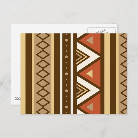 Modern Southwestern Geometric, Brown, Tan & Rust Briefkaart (Voorkant / Achterkant)