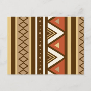 Modern Southwestern Geometric, Brown, Tan & Rust Briefkaart