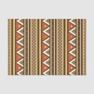 Modern Southwestern Geometric, Brown, Tan & Rust Tissuepapier