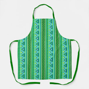 Modern Southwestern Geometric, Green en Aqua Schort