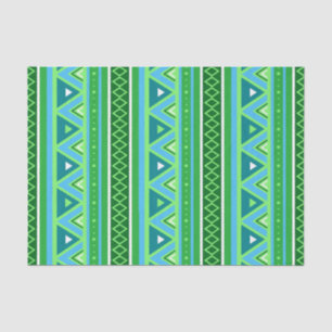 Modern Southwestern Geometric, Green en Aqua Tissuepapier
