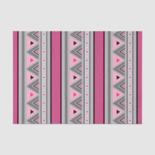 Modern Southwestern Geometric, Roze and Grey Tissuepapier