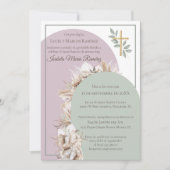 Modern Spaans doop pampa gras bautizo Kaart (Voorkant)