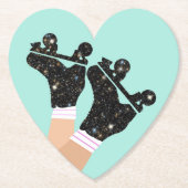 Modern Space Roller Schaatsen Roller Derby Mint He Kartonnen Onderzetters (Voorkant)