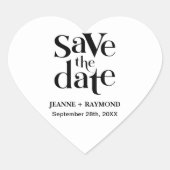 Modern sparen de aankondiging van het huwelijk van hart sticker (Voorkant)