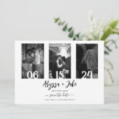 Modern sparen de Collage van de Foto van de Datum Kaart (Staand voorkant)