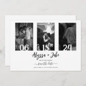 Modern sparen de Collage van de Foto van de Datum Kaart (Voorkant / Achterkant)