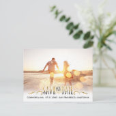 Modern sparen de Datum Aankondigingskaart (Staand voorkant)