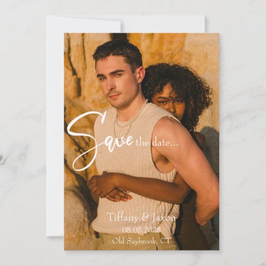 Modern sparen de Datum Kaart (Voorkant)