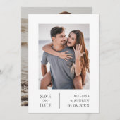 Modern sparen de Datum Save The Date (Voorkant / Achterkant)