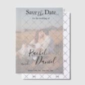 Modern sparen de Datum Vellum Uitnodigingen (Offset (Uitnodiging))