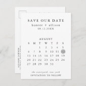 Modern sparen het Briefkaart van de Datum (Voorkant / Achterkant)