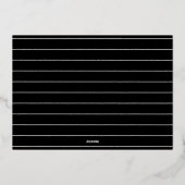 Modern Sparen het Manuscript van het Trendy van de Folie Uitnodiging (Achterkant)