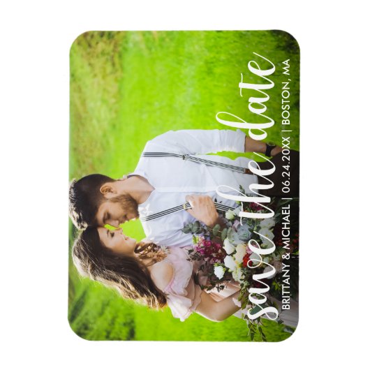 Modern sparen het Verloving van de Datum de KolomF Magneet (Verticaal)