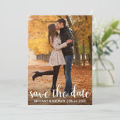 Modern sparen het Verloving van de Datum de Paars  Kaart (Staand voorkant)