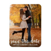 Modern sparen het Verloving van de Datum de Paars Magneet (Verticaal)