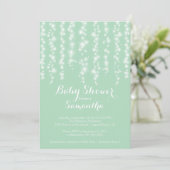 Modern Sparkle Neutral Baby shower Invitation Kaart (Staand voorkant)