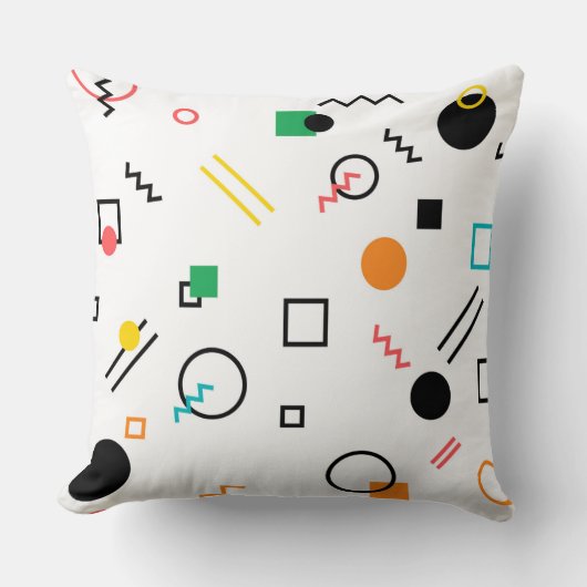 Modern, speels, cool, trendy, Memphis geometrisch Kussen (Voorkant)
