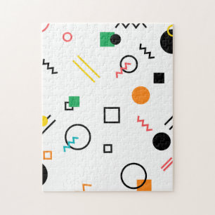Modern, speels, cool, trendy, Memphis geometrisch Legpuzzel