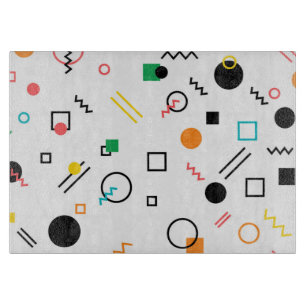 Modern, speels, cool, trendy, Memphis geometrisch Snijplank