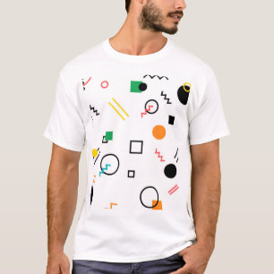 Modern, speels, cool, trendy, Memphis geometrisch T-shirt