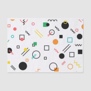 Modern, speels, cool, trendy, Memphis geometrisch Tissuepapier