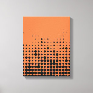 Modern, speels, stadgeometrisch cirkelpatroon canvas afdruk