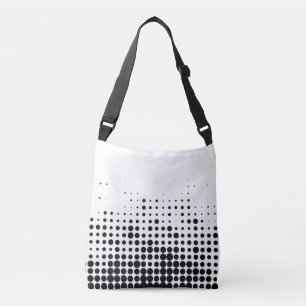 Modern, speels, stadgeometrisch cirkelpatroon crossbody tas