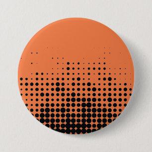 Modern, speels, stadgeometrisch cirkelpatroon ronde button 7,6 cm