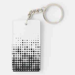 Modern, speels, stadgeometrisch cirkelpatroon sleutelhanger