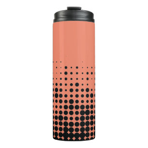Modern, speels, stadgeometrisch cirkelpatroon thermosbeker