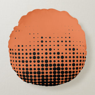 Modern, speels, urbane geometrische cirkelpatroon rond kussen