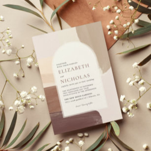 Modern Spiced Terra Cotta   Boho Wedding Kaart