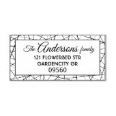 Modern spinnenweb lijst, hand getrokken lijnen 	rubberstempel (Afrduk)