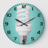 Modern Spiral Compact Fluorescent Lightbulb Grote Klok (Voorkant)