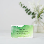 Modern Splash Green Painter Visitekaartje (Staand voorkant)