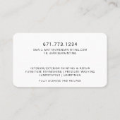 Modern Splash Ombre Blue Green Painter Visitekaartje (Achterkant)