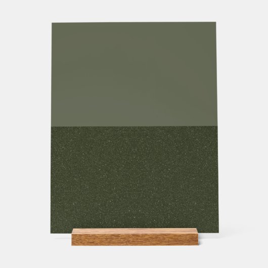 Modern Split Moss Green Acryl Teken – Aanpassen Acryl Bord (Voorkant)