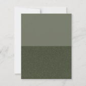 Modern Split Moss Green Flat Save the Date Kaart (Voorkant)