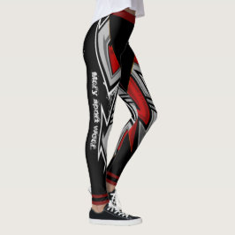 Modern sportontwerp met jouw naam over leggings