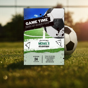 Modern Sports Voetbal Boys Verjaardagsfeest Kaart