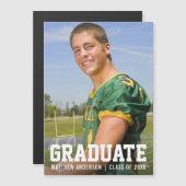 Modern Sporty Afstuderen Announcement Magnet Kaart (Voorkant / Achterkant)