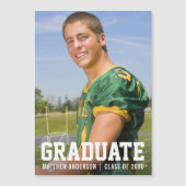 Modern Sporty Afstuderen Announcement Magnet Kaart (Voorkant)