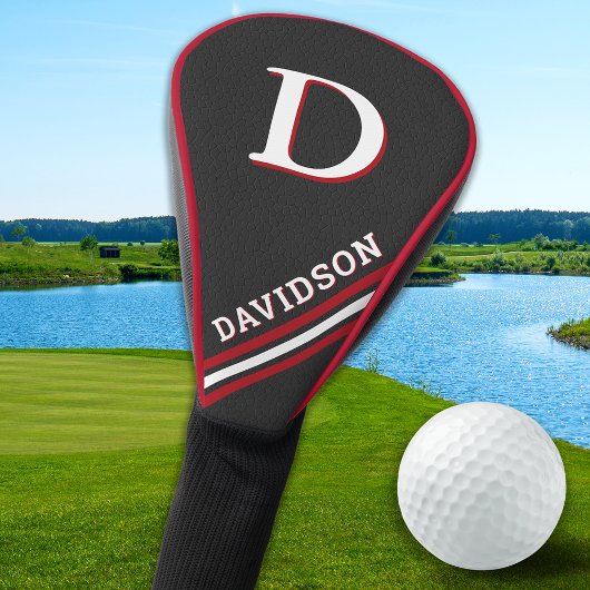 Modern Sporty Personalized Monogram Golfer Gift Golfheadcover